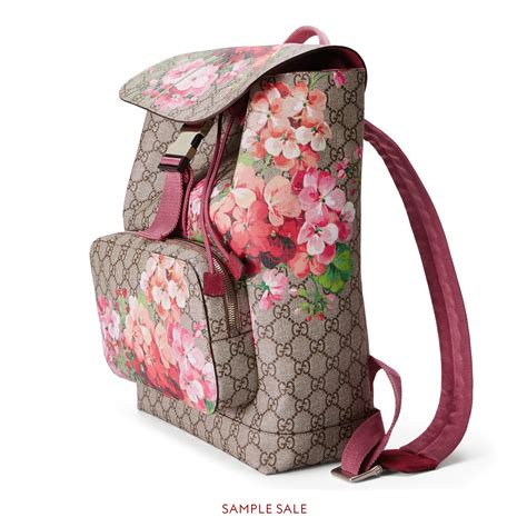 gucci cherry blossom backpack|Gucci backpack with blue flowers.